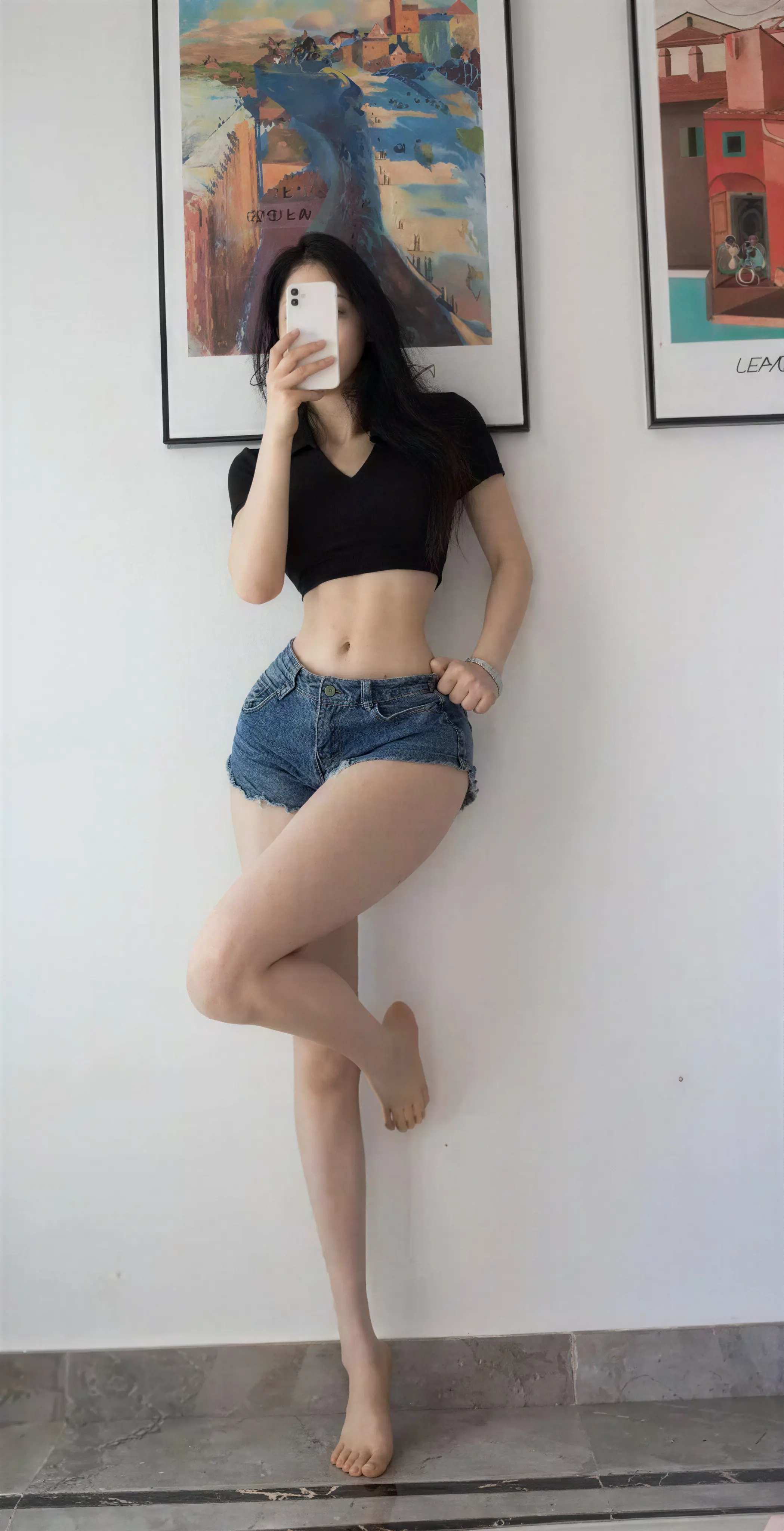 Cool文茜 – 牛仔短裤 17P